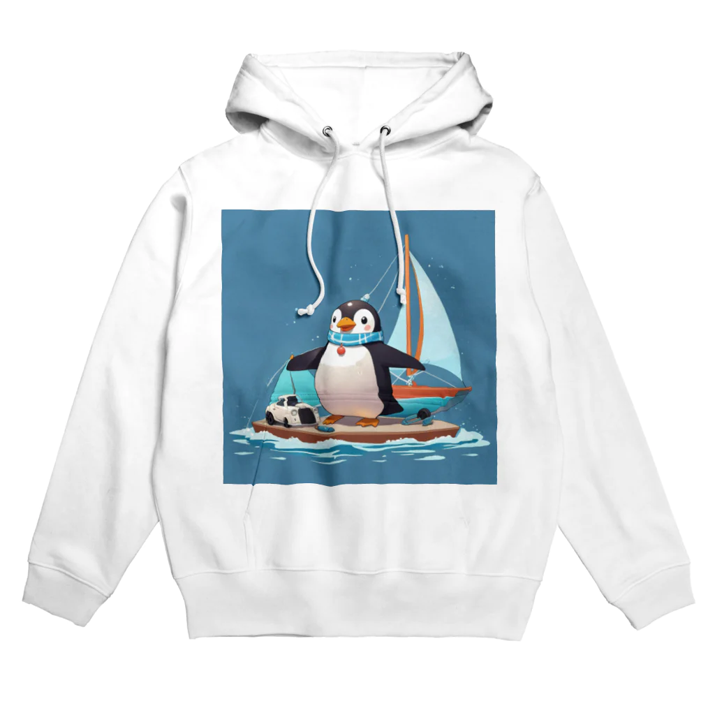 ganeshaのおもちゃのヨットでかわいいペンギンに出会おう Hoodie