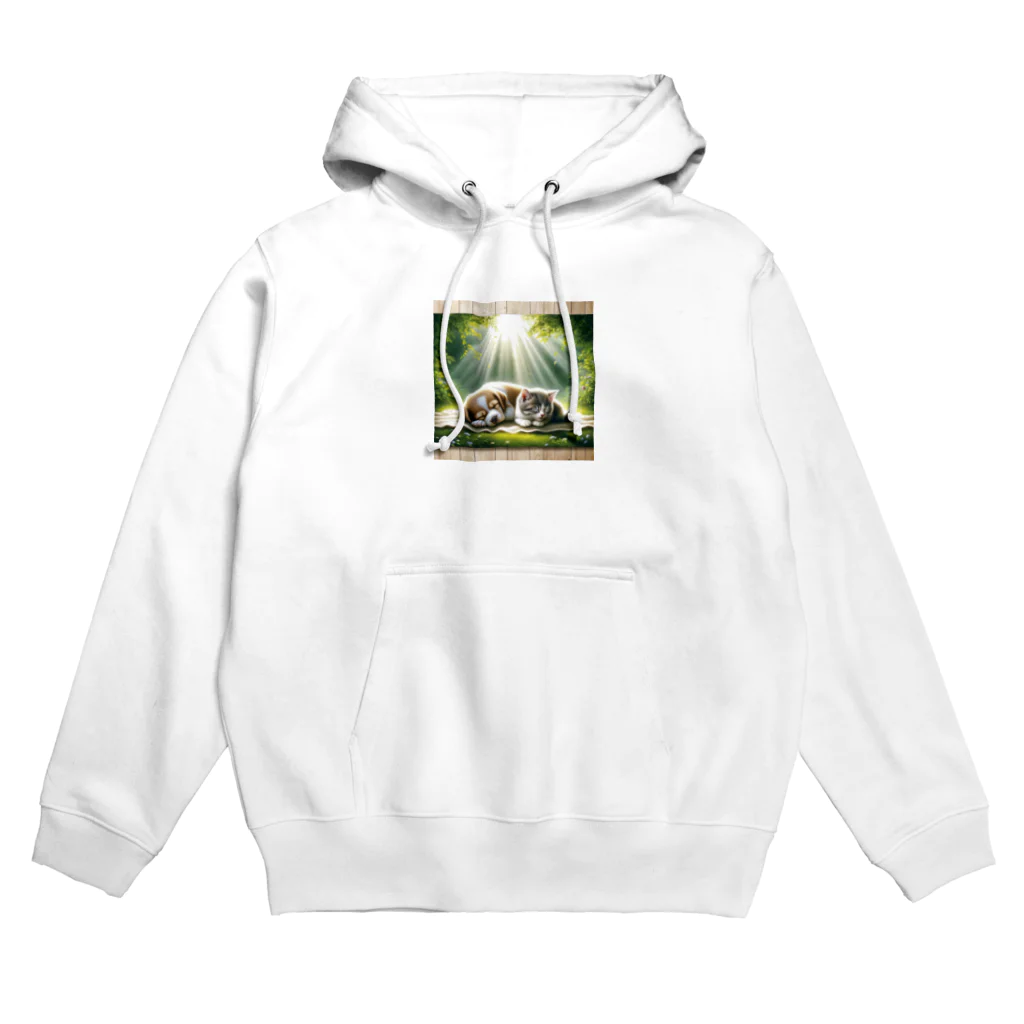 亀蘭タマムシの木漏れ日・すやすや Hoodie