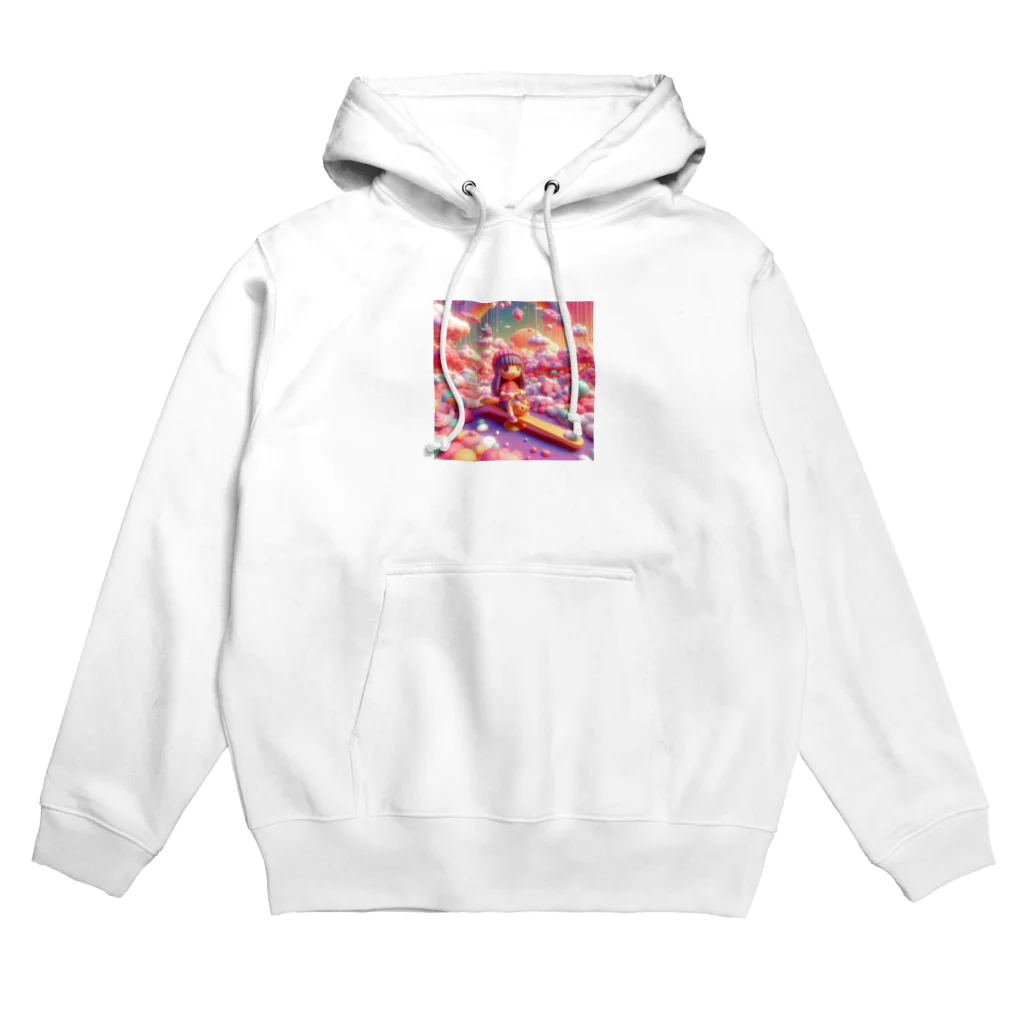 キュート＆クールの夕暮れ時のシーソー少女（３Dアニメ風） Hoodie