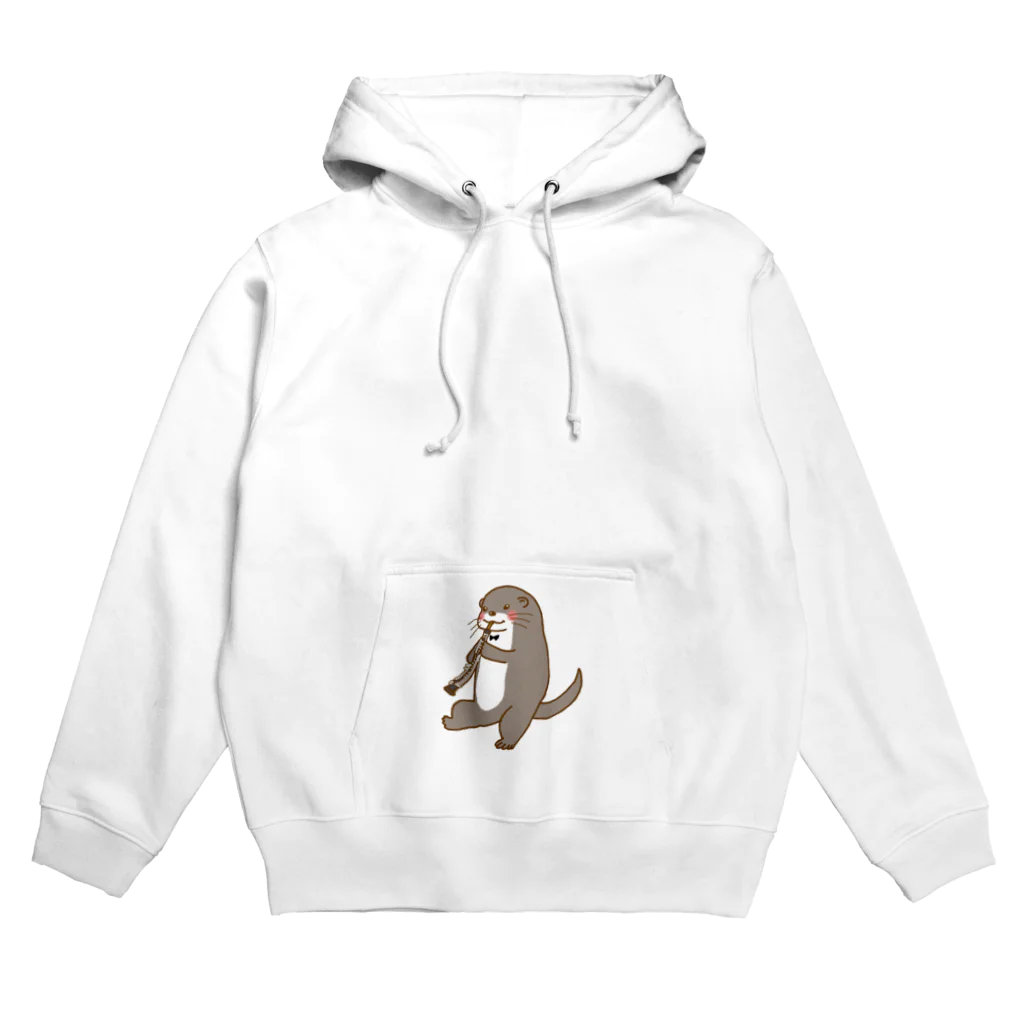 パグとミニブタの母のオーボエを吹くカワウソ Hoodie