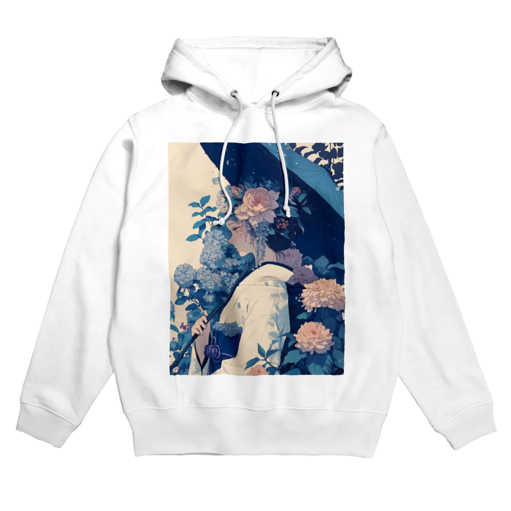 AQUAMETAVERSEの着物姿の女性と紫陽花なでしこ1478 Hoodie