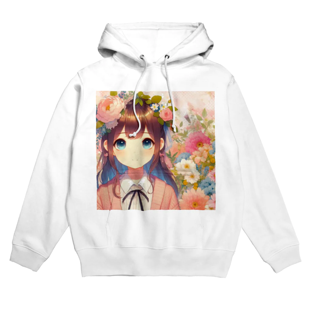 ピクセルパレットの可愛い女の子とお花10 Hoodie