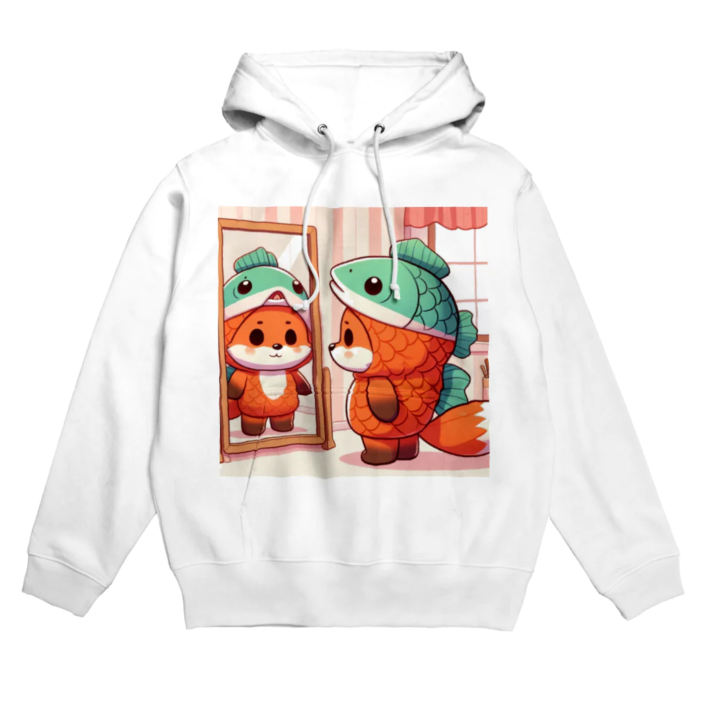 onochan0212の鮭コスプレのキツネ Hoodie