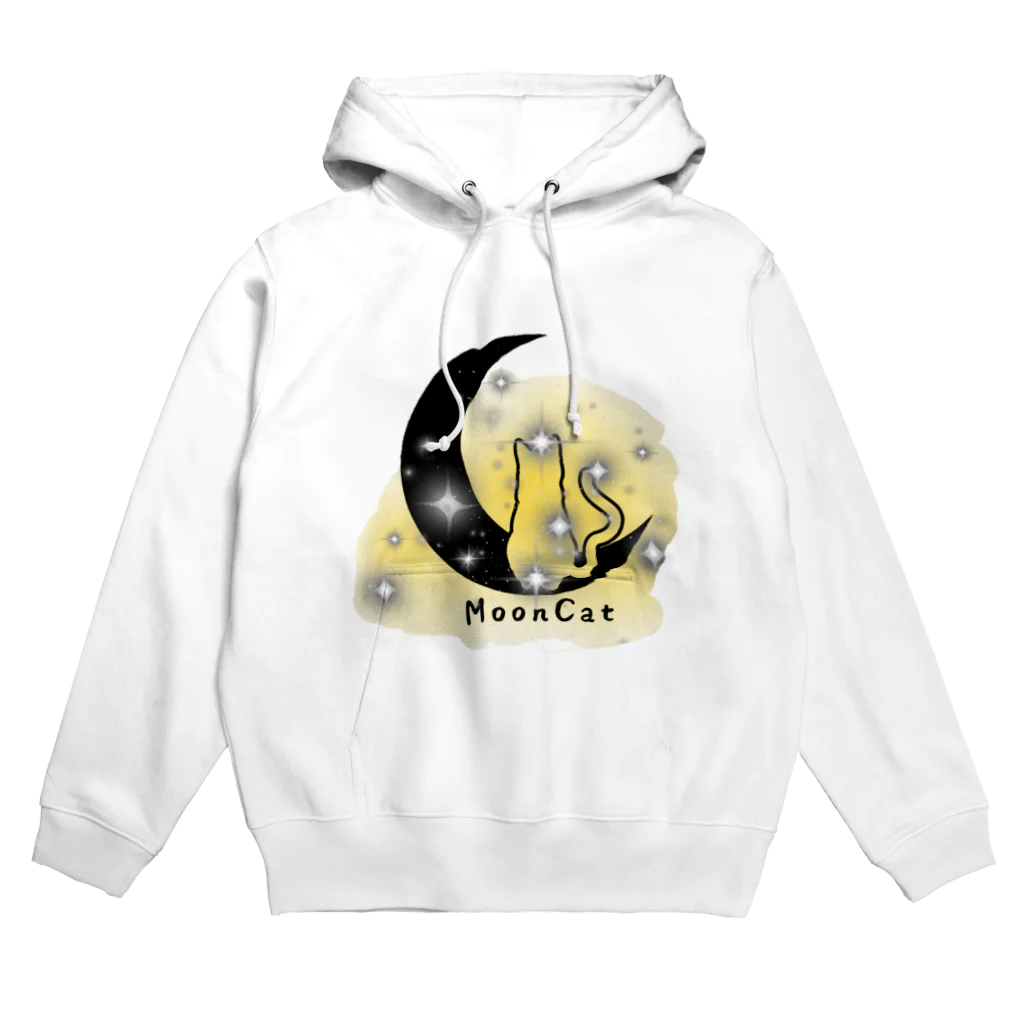 夜のアトリエのオリジナルロゴグッズ　MoonCat Hoodie