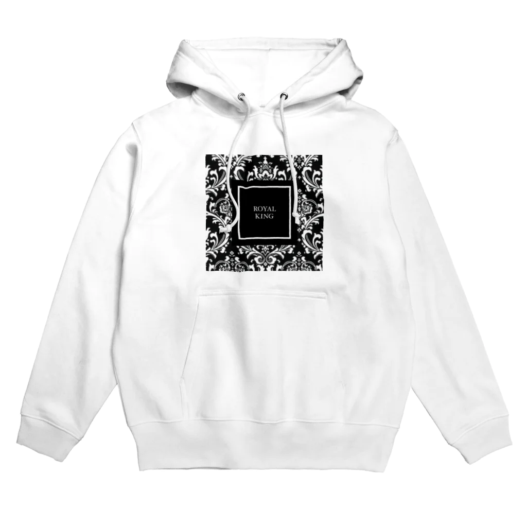 ROYAL PrincessのROYAL KINGダマスク柄BLACK Hoodie