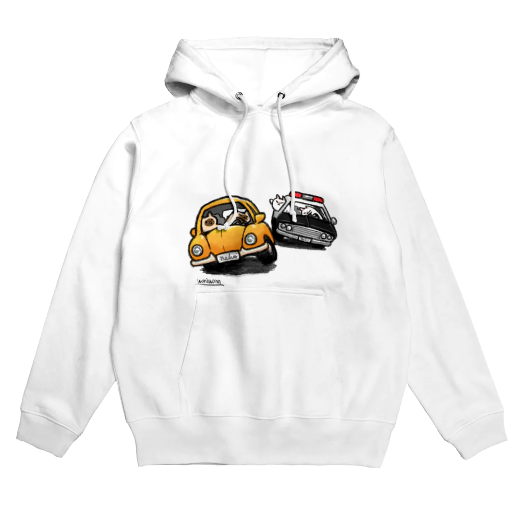 woniwonnのカーチェイス猫 Hoodie