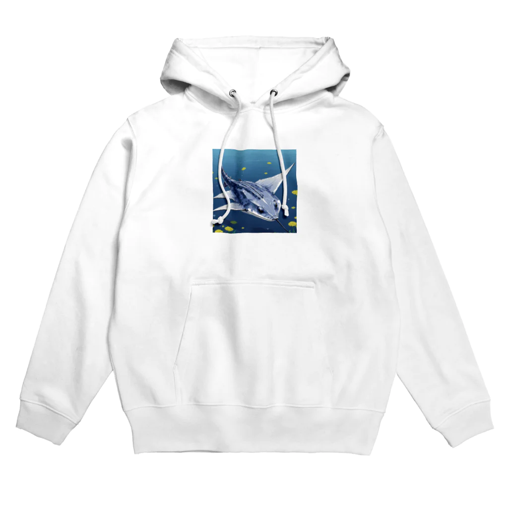 SUZURI56のドット絵ノコギリザメ Hoodie