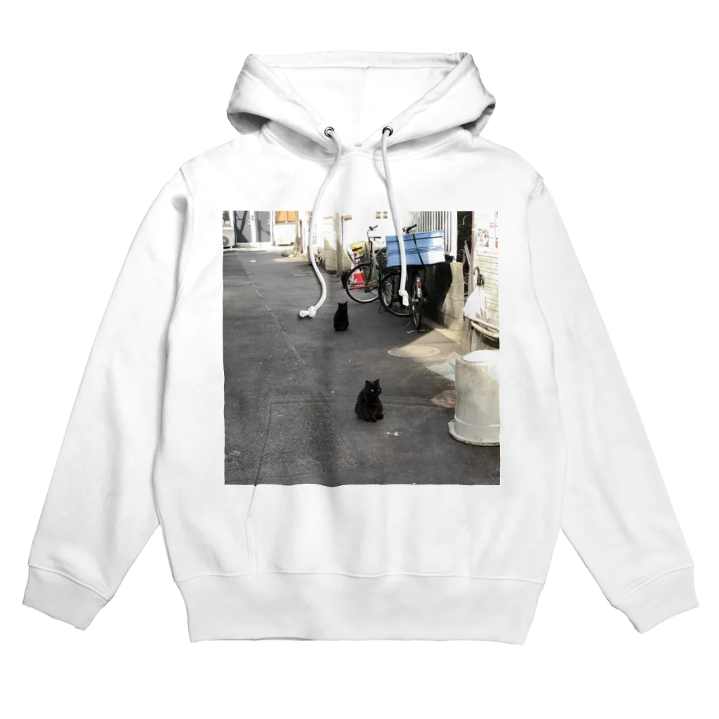 やんばるたの黒猫三連星 路地 Hoodie