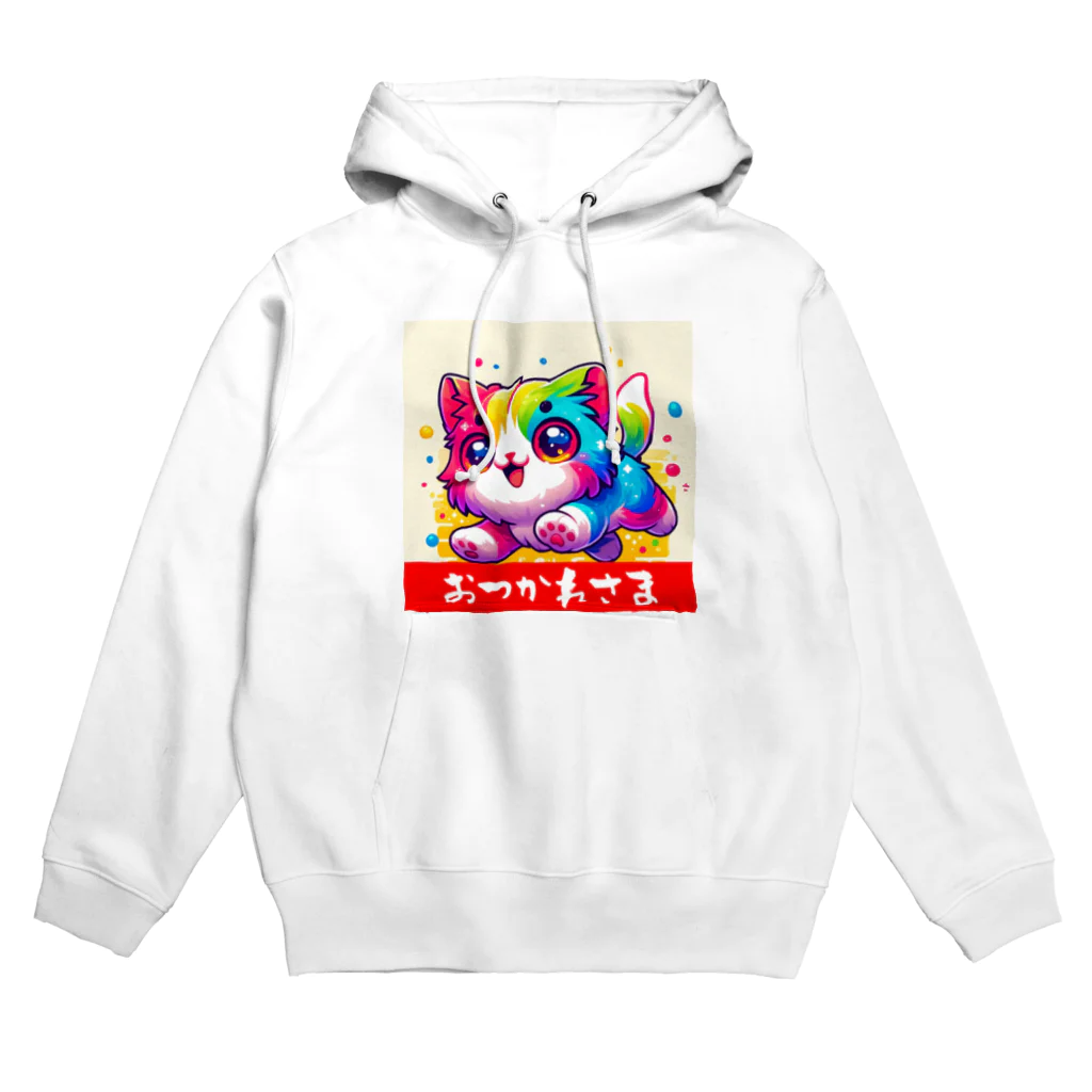 salashigeのかわいいカラフルな猫のキャラクターグッズ Hoodie