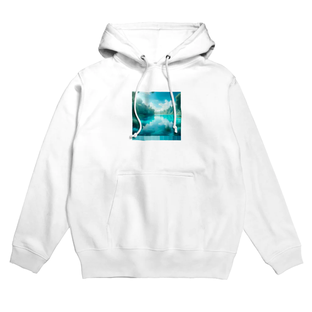 hana2ginの Almost Transparent Blue. Hoodie