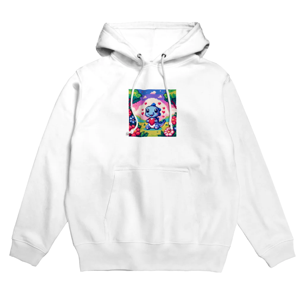 ドット職人のピクセルアート 恐竜の子ども Hoodie