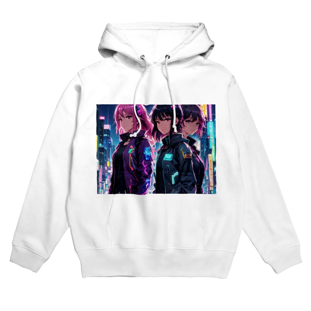 pipiroro1のサイバーパンク感のある美少女 Hoodie