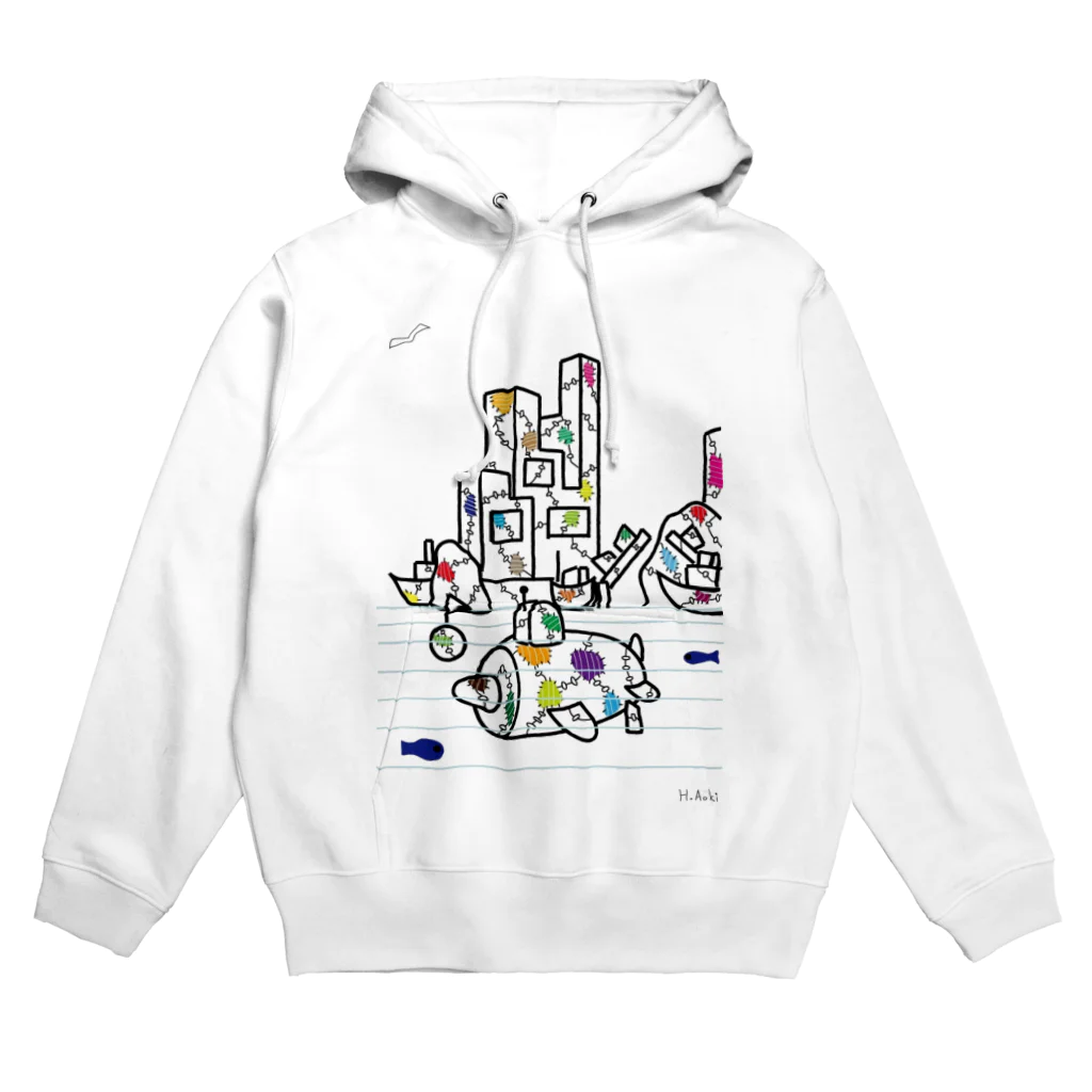 Noedewamaiのボロい潜水艦や港 Hoodie