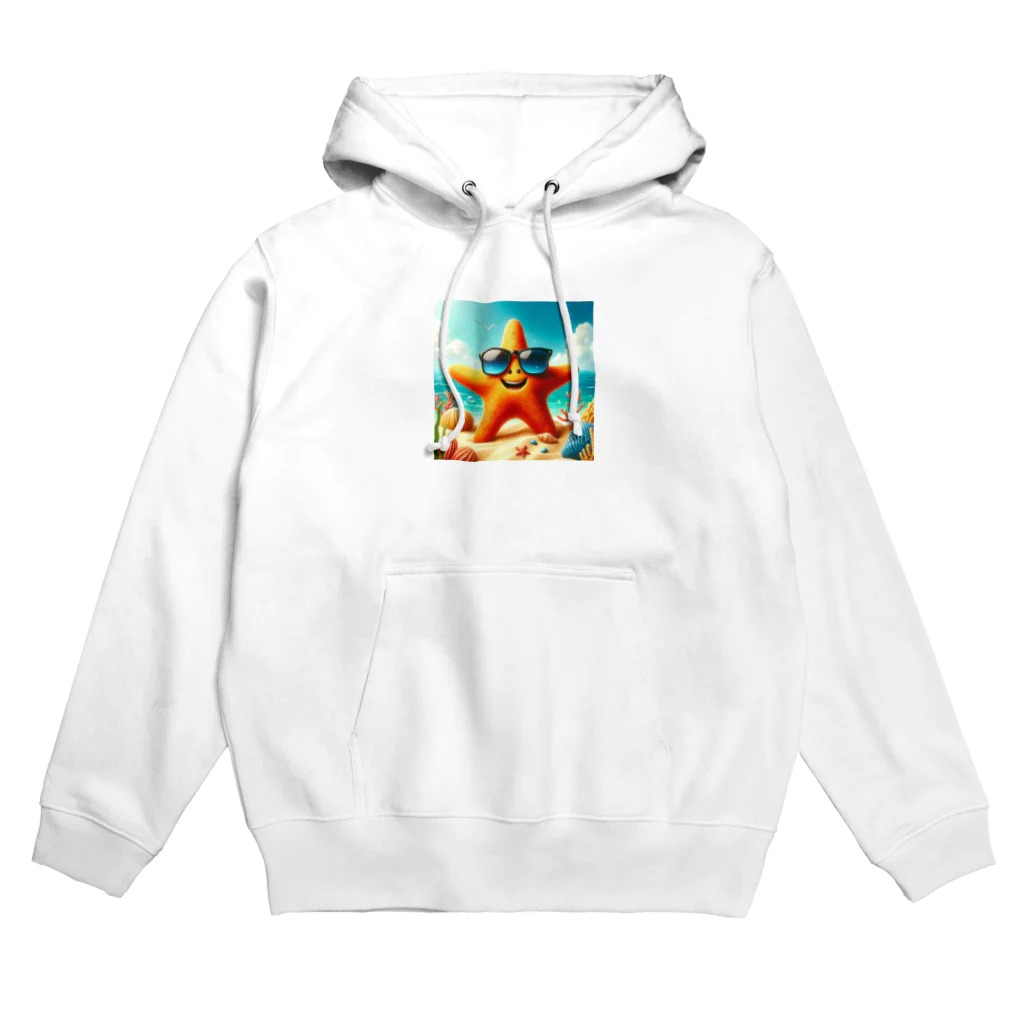 KIglassesのサングラスをかけた笑顔のヒトデ - 海の陽気な仲間！ Hoodie