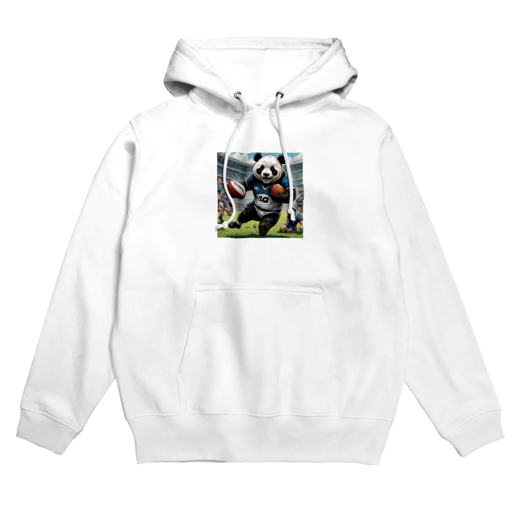 Panda Art Galleryのラグビーパンダ Hoodie