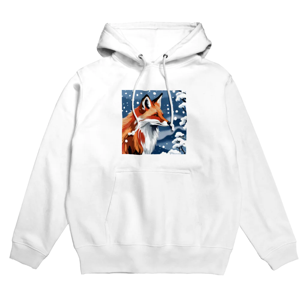 tamakakaの浮世絵風キツネ Hoodie