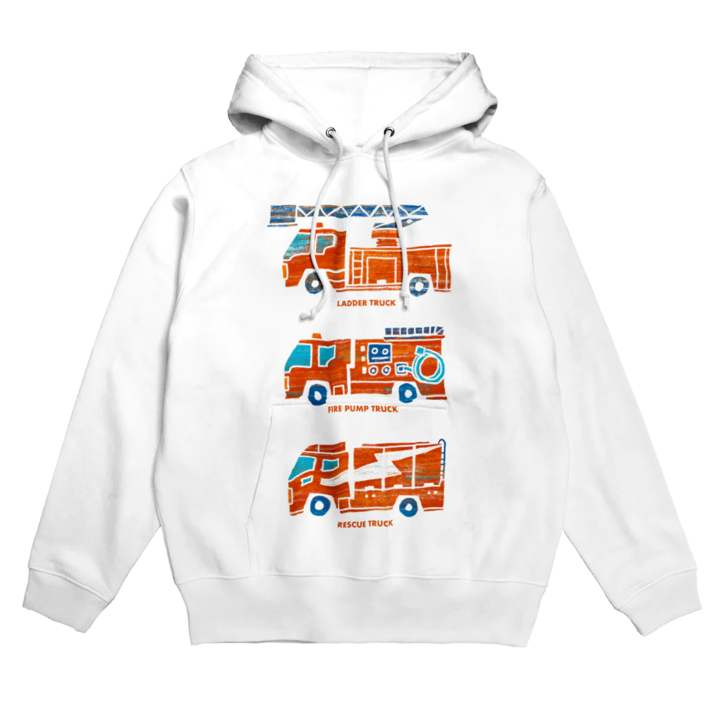 watasackの消防車（はしご車、ポンプ車、レスキュー車） Hoodie