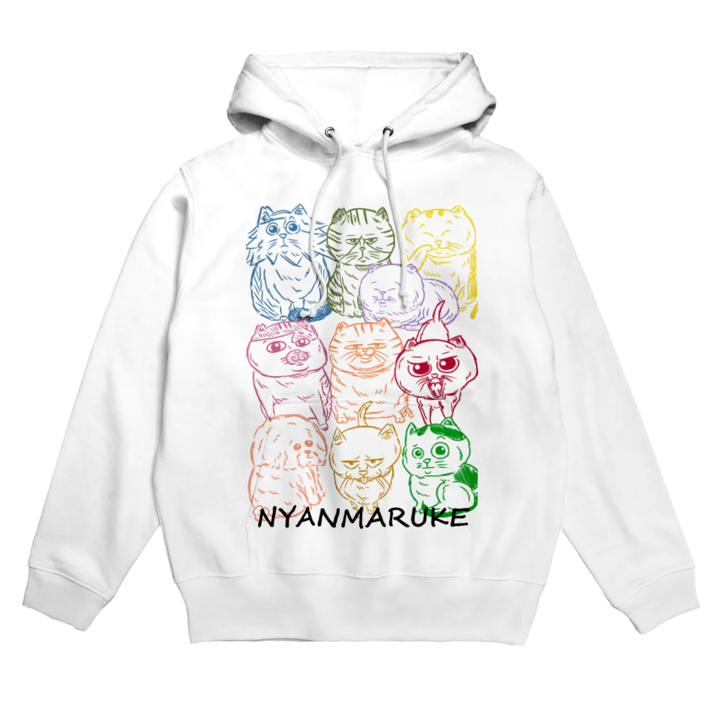 にゃんまるけのカラフルまるけ Hoodie