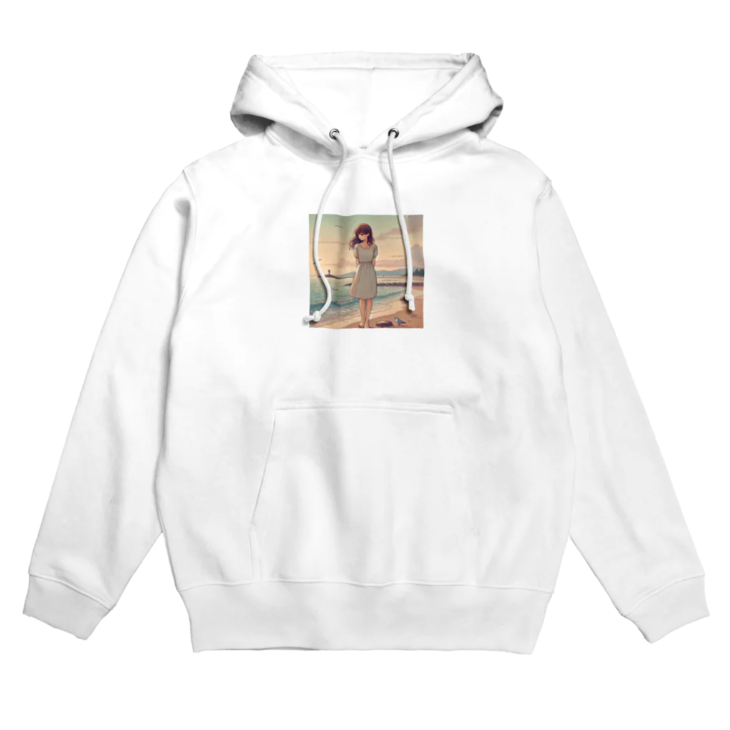 inuneko2004の海辺の女の子 Hoodie