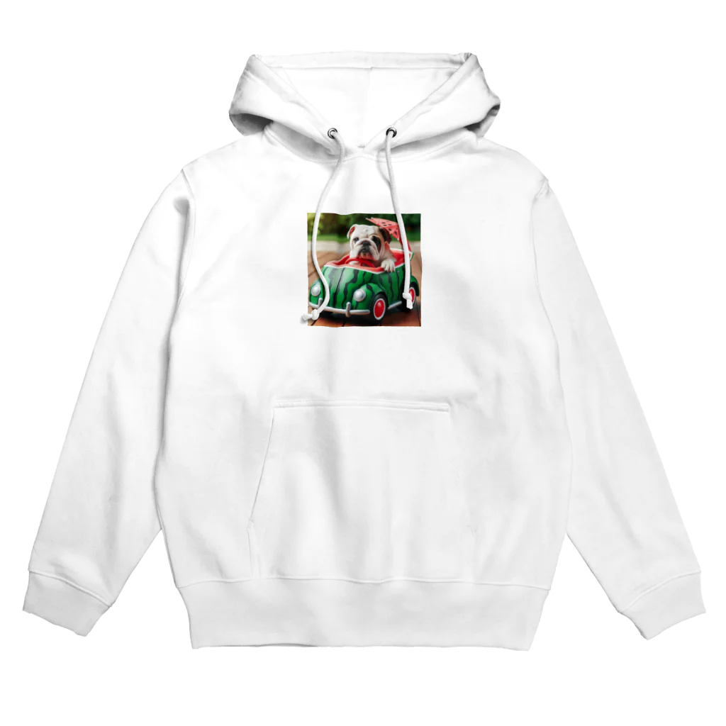 T-BORNSTAKEのブルドッグくんのある夏の日 Hoodie