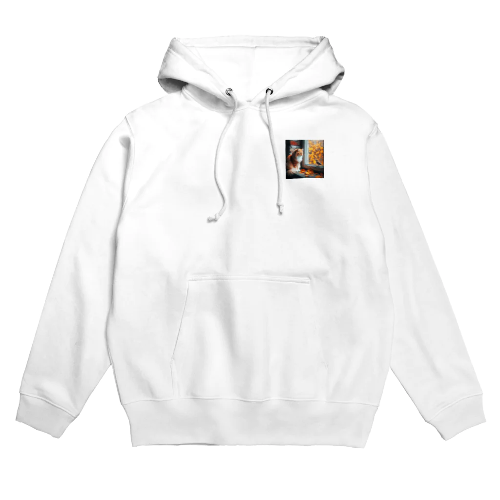 cazlandの未来を見つめる哀愁CAT Hoodie