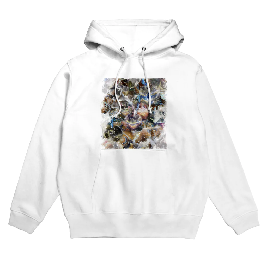 JUNGOonlyART 公式SHOPのオレンジカラーのピースデザイン Hoodie