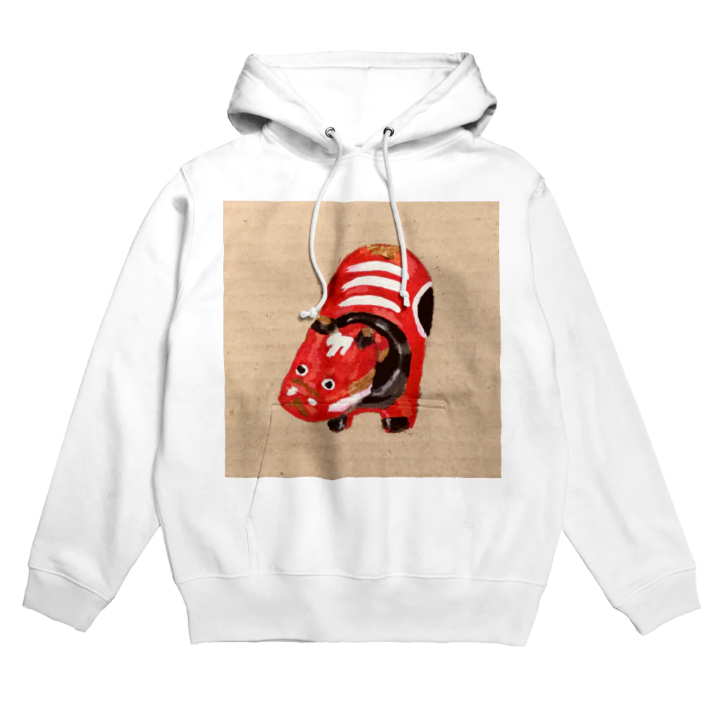 光平洋子の赤べこ 張り子 Hoodie