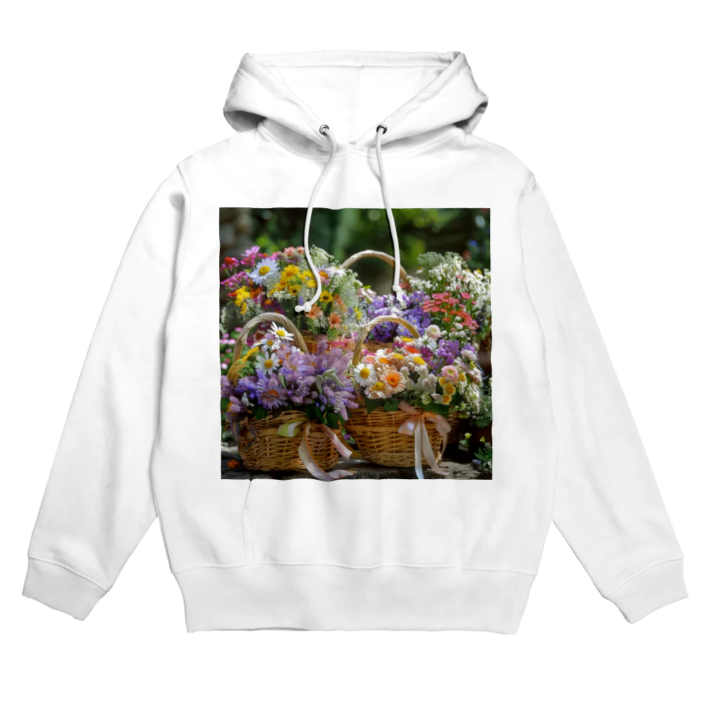 AQUAMETAVERSEの華やかな花が入った花かご　なでしこ1478 Hoodie