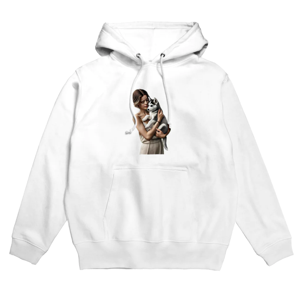 やまけんのかわいさ満点！子犬のハスキー！ Hoodie