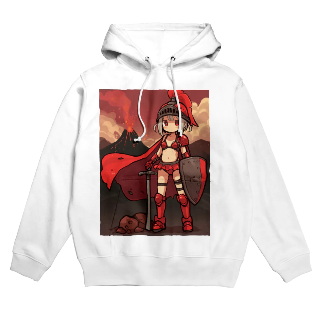 シロクマペンギンの火山の女剣士 Hoodie