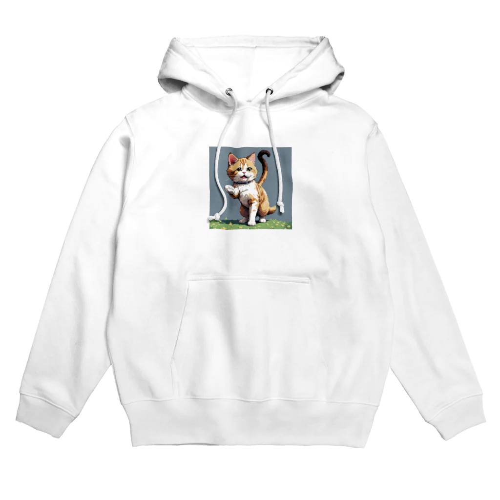 ドット絵ネコの踊る猫 Hoodie