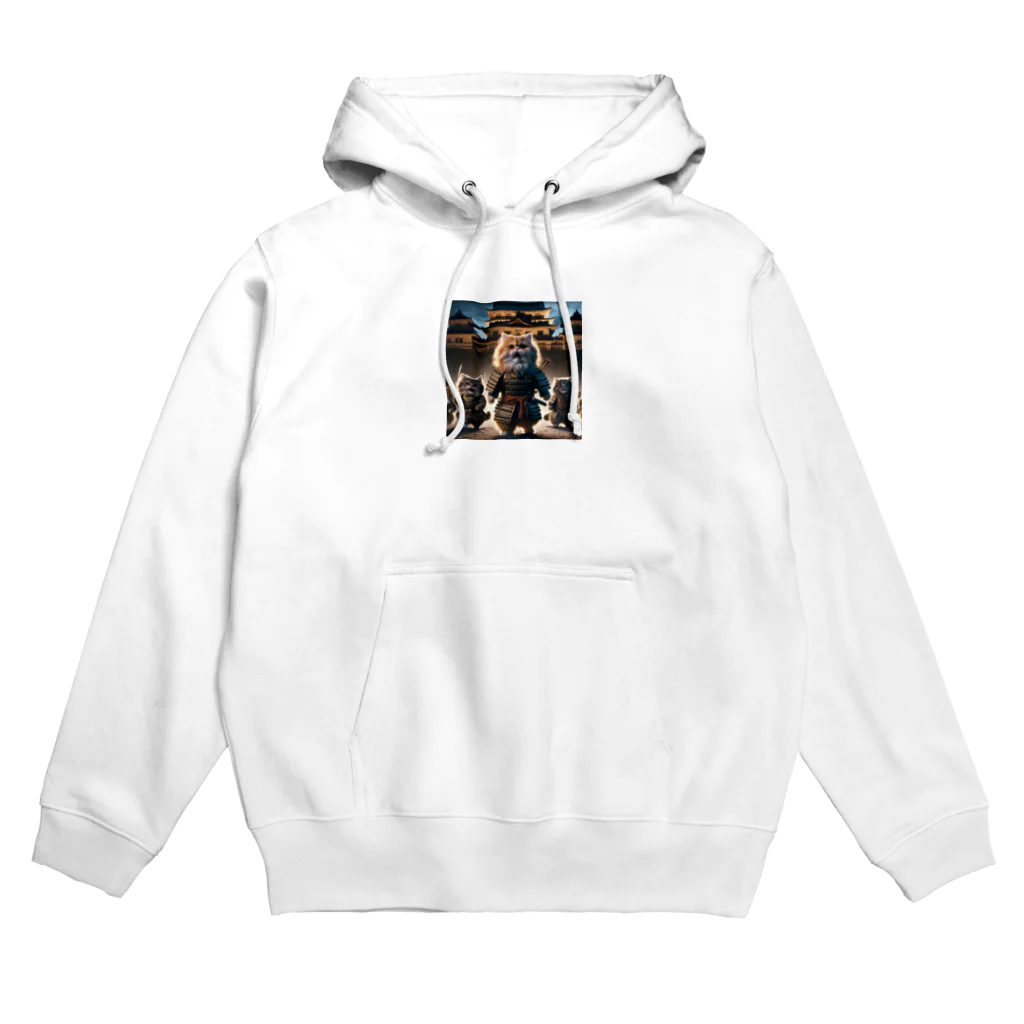 もふもふ日本史のねこ　出陣 Hoodie