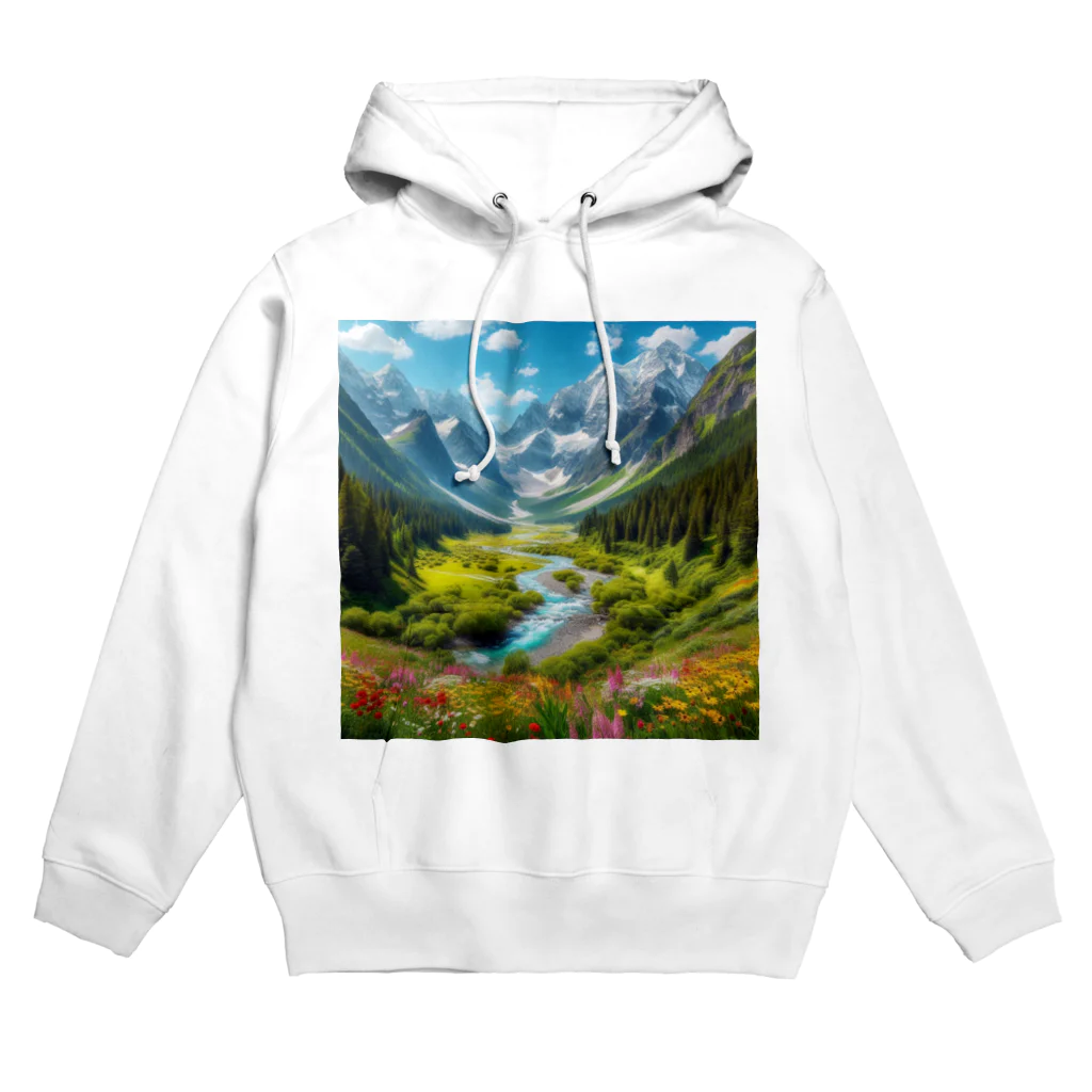 130Saitohの山間の風景 Hoodie