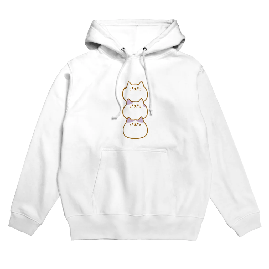 シールDEネームのまるねこ三姉妹 Hoodie