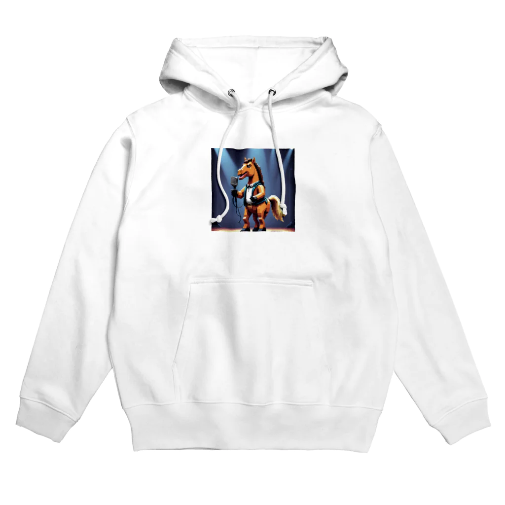 No Horse No Lifeのドット絵歌うウマノスケ君 Hoodie