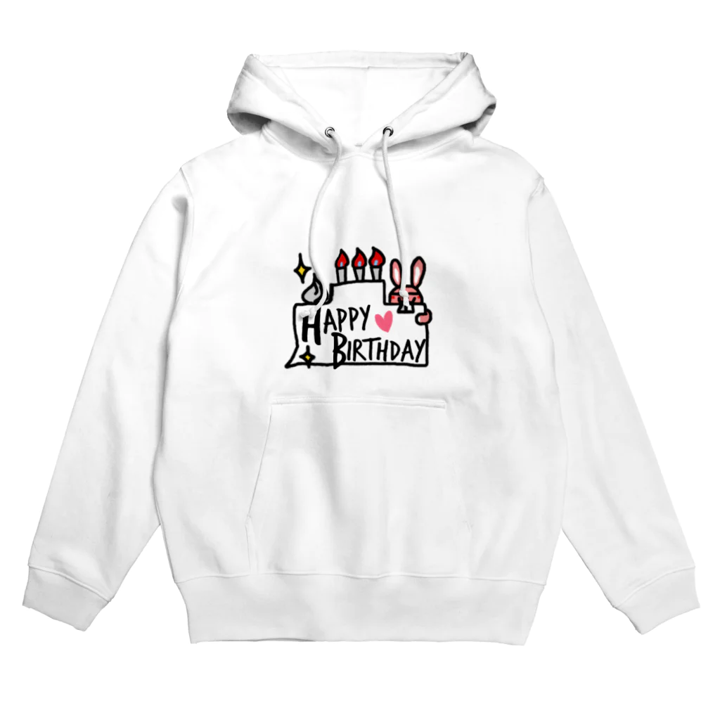 うさぎの匠のピンクウサギからのお祝い Hoodie