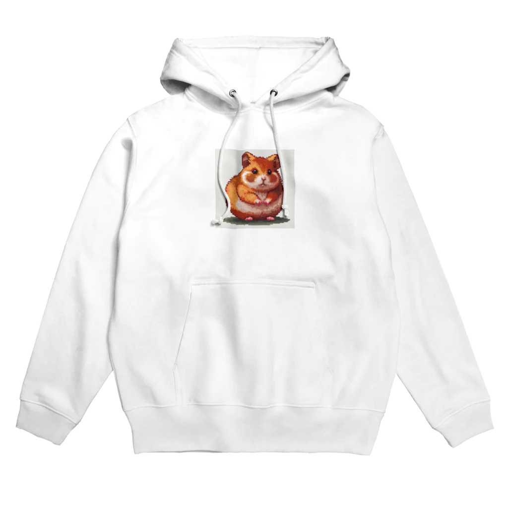 波にのるくまたんショップ62号店81番通りのドット絵のハムスター Hoodie