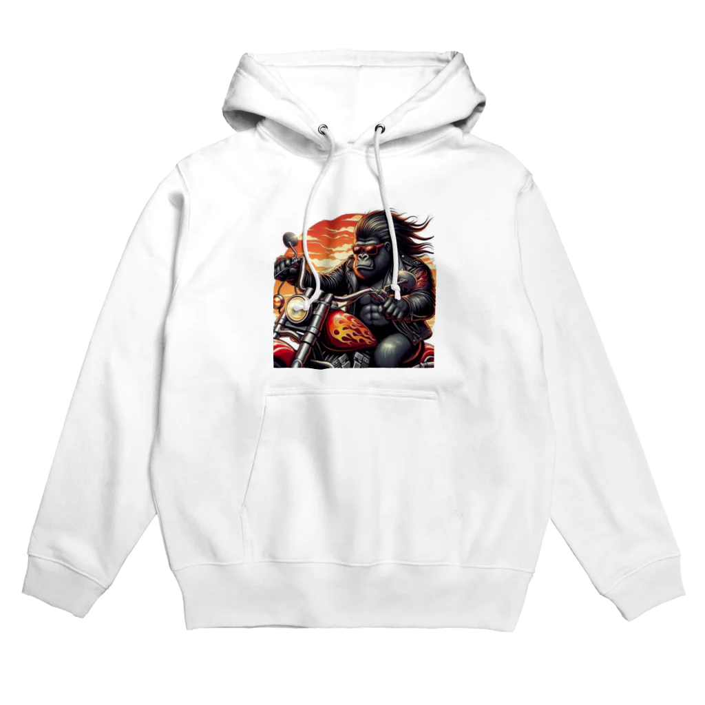 kaerinｰofficeの夕日に輝くゴリラ Hoodie