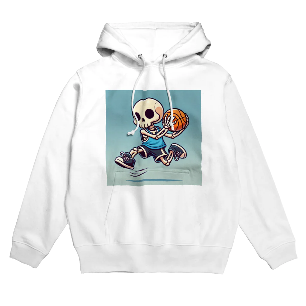 Oz techのスカルフープ：ゴーストプレイヤーのダンクショット Hoodie