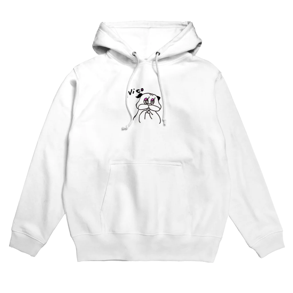 Nicopain_pugの色目を使うパグ Hoodie