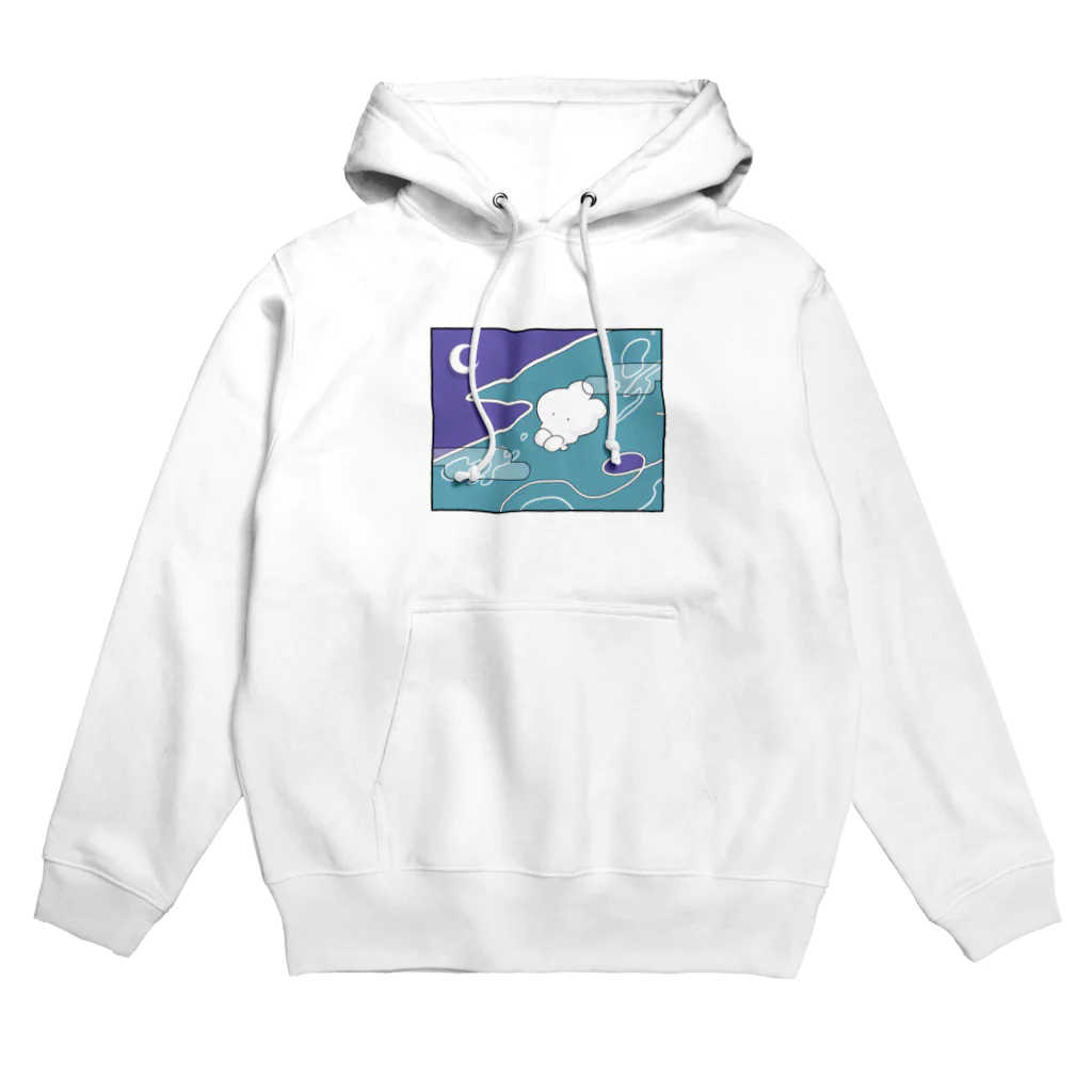 みどりのうさぎのかわながれ Hoodie