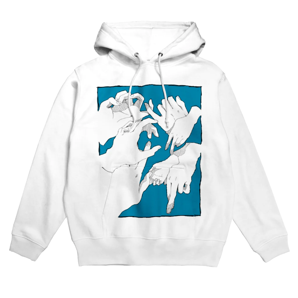 おのまとぺのキミの手、僕の手(青) Hoodie