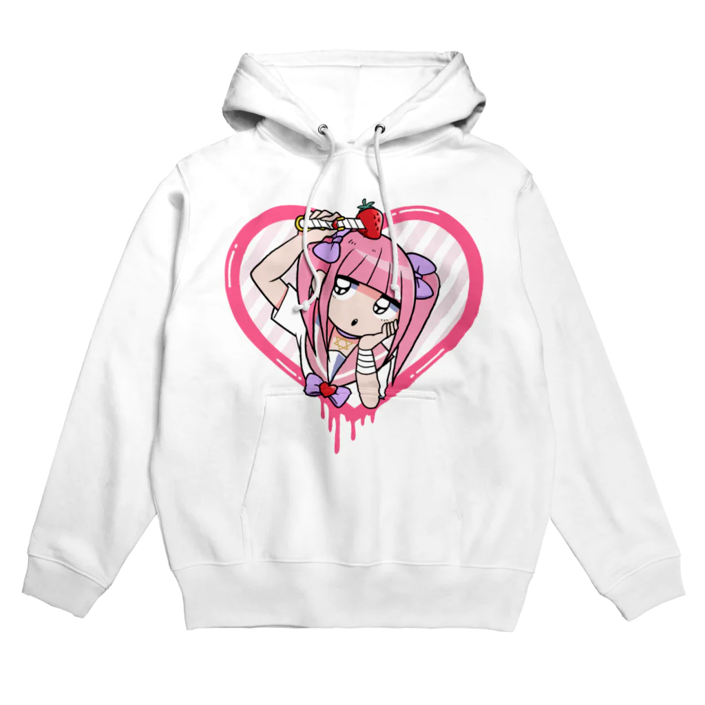 💗江崎びす子officialスズリ💗のハートウィンドウ Hoodie