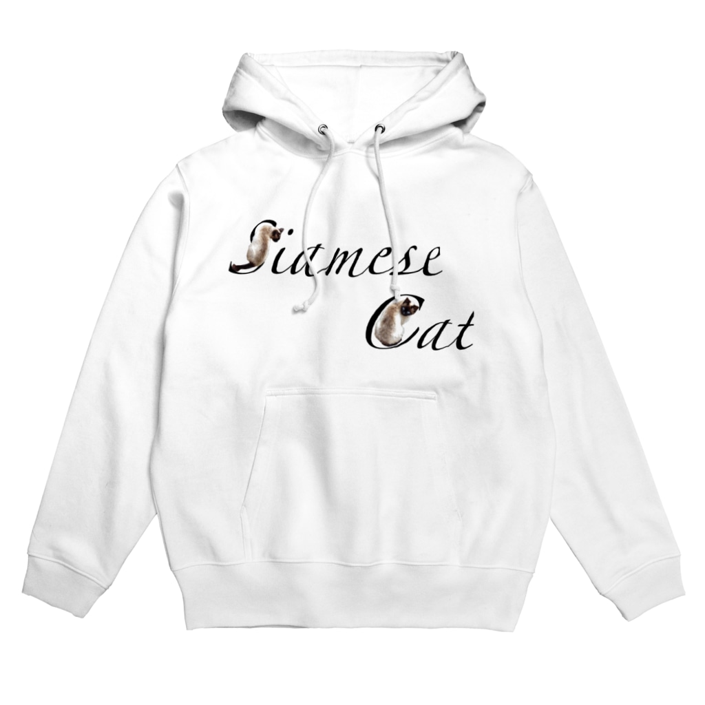 ちばっちょ【ち畳工房&猫ねこパラダイス】のシャム猫文字 Hoodie
