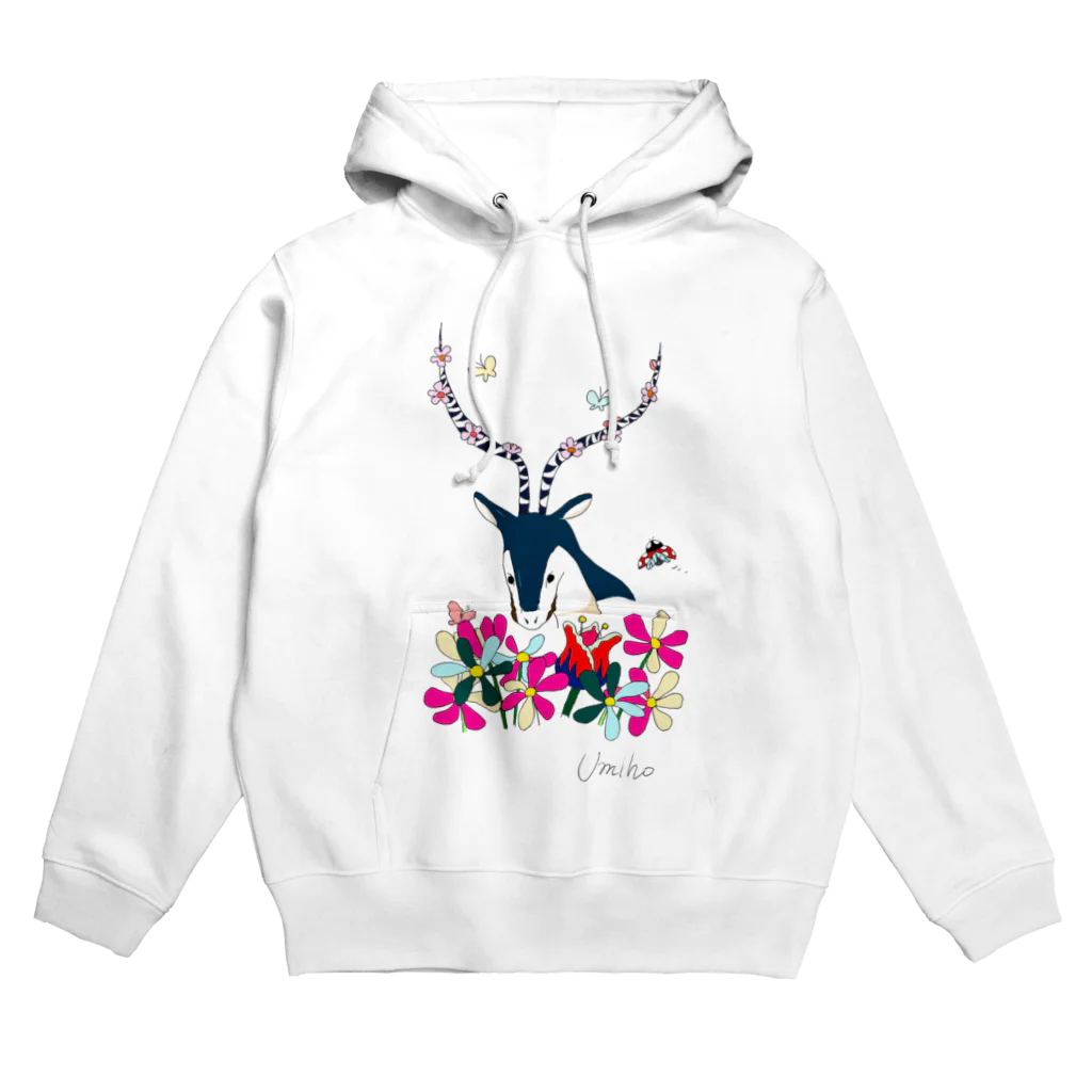 amamoの花の中のシカ Hoodie