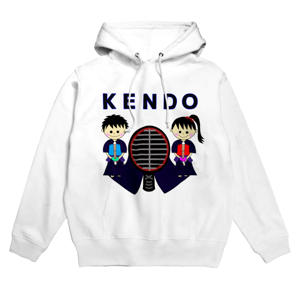 yoshiFactoryの剣道“ＫＥＮＤＯ”男子女子トンボ(ブルー) Hoodie