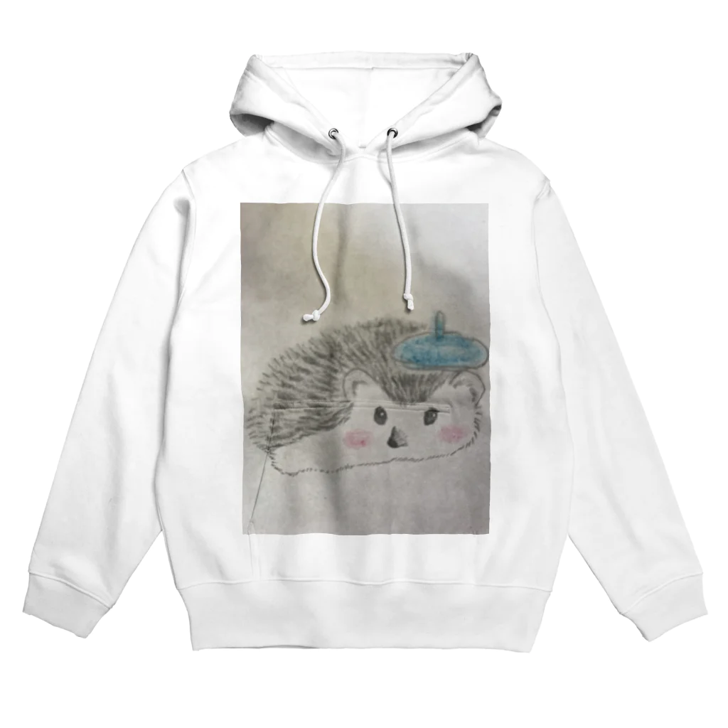 harinoのベレー帽かぶったハリネズミ Hoodie