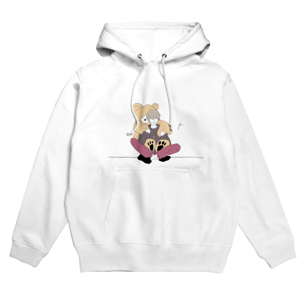 yuruのおすわり男子(＋くまちゃん) Hoodie