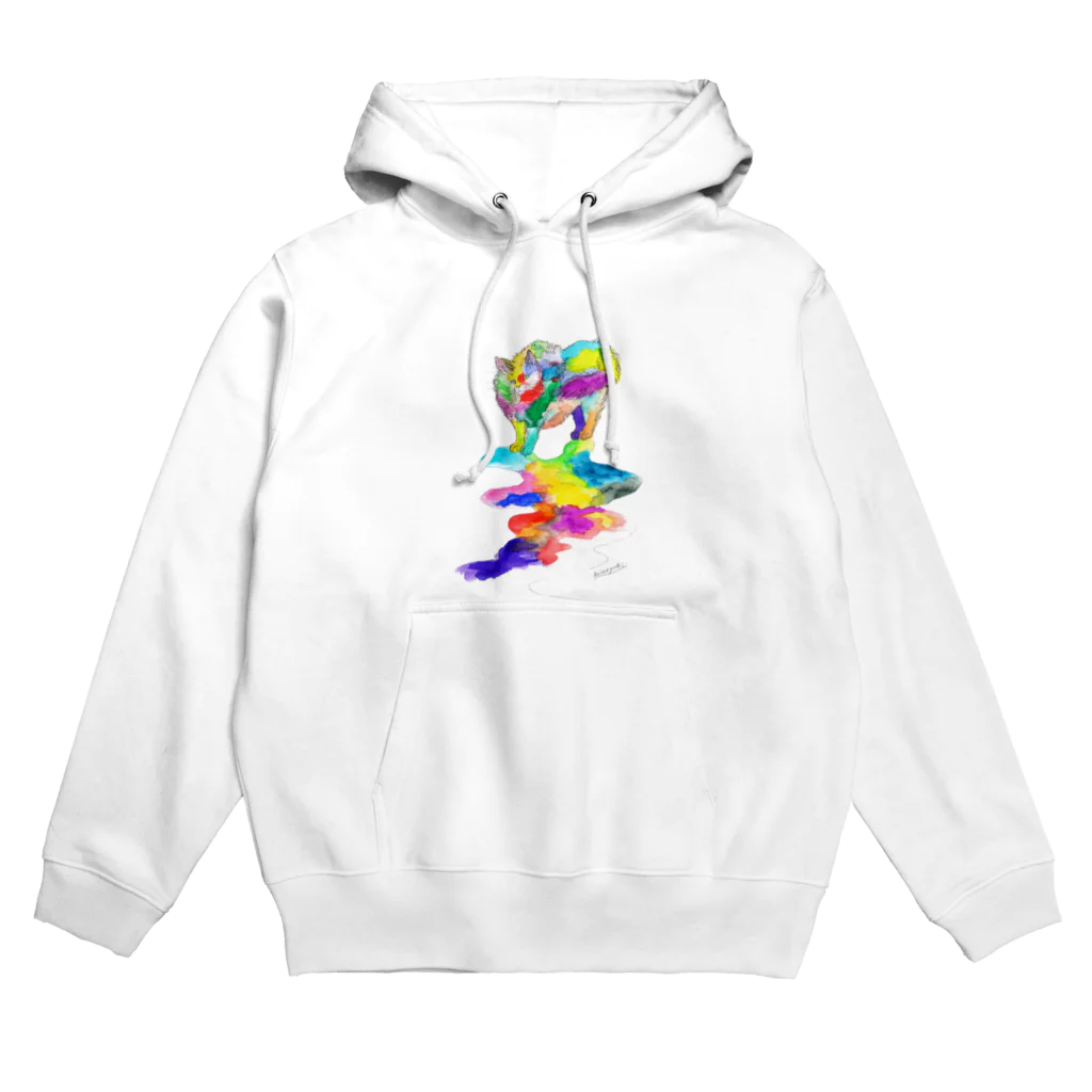 made blueのColorful Cat Hoodie