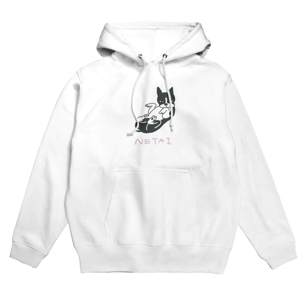 デミの寝たい仰向けのボストンテリア Hoodie